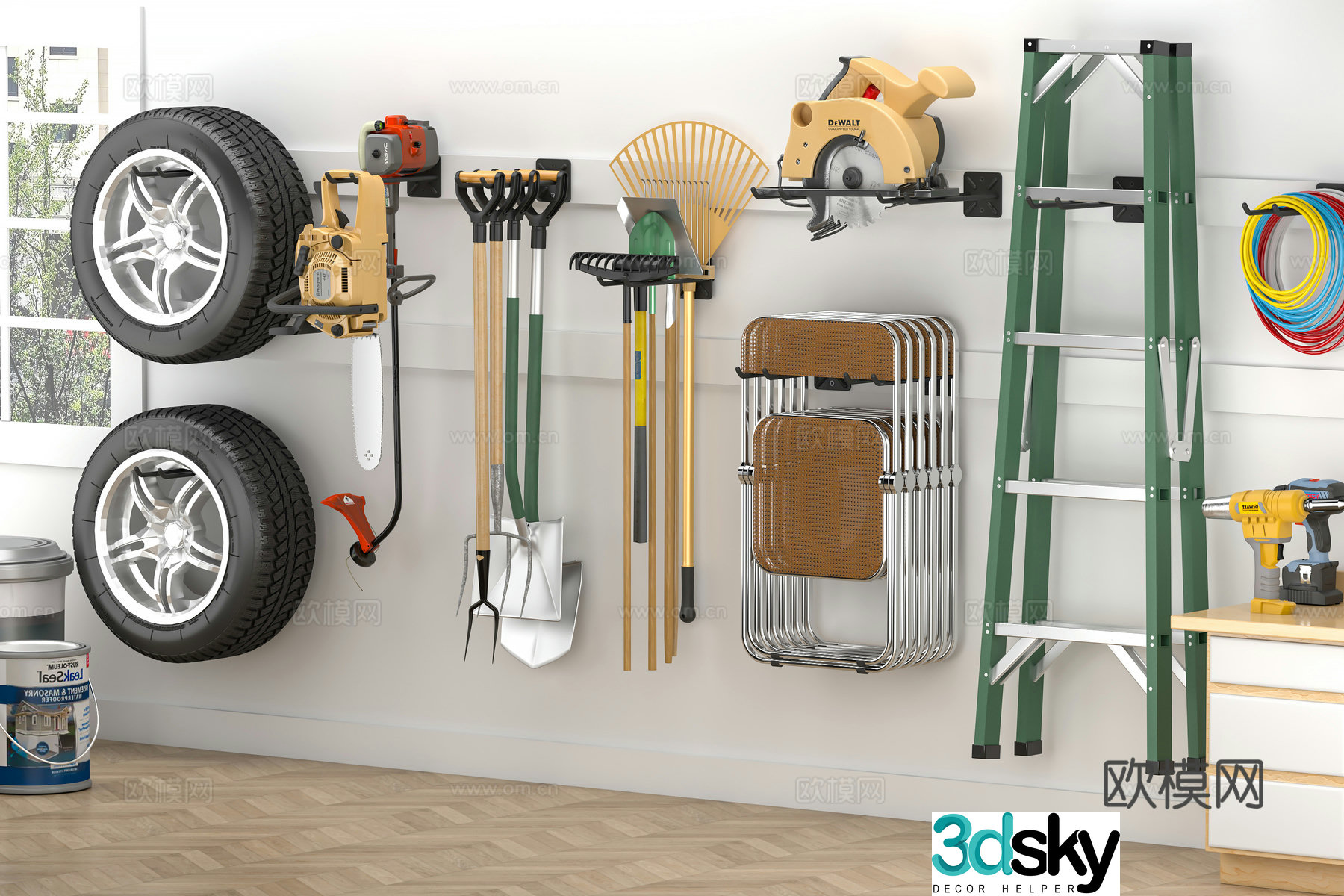 Industrial style hook 3D model