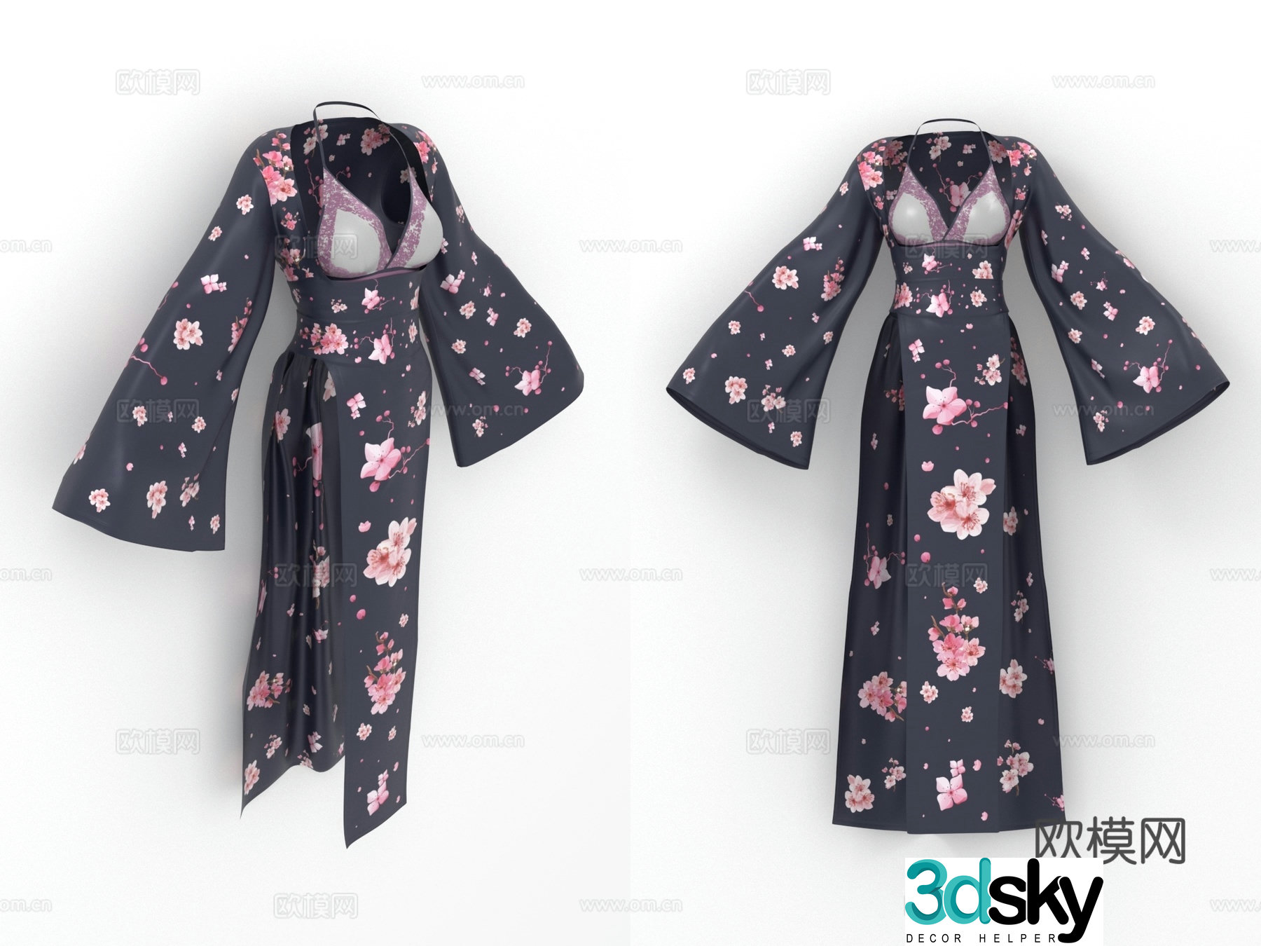 Kimono Women’s Clothing Women’s Clothing 3d Model