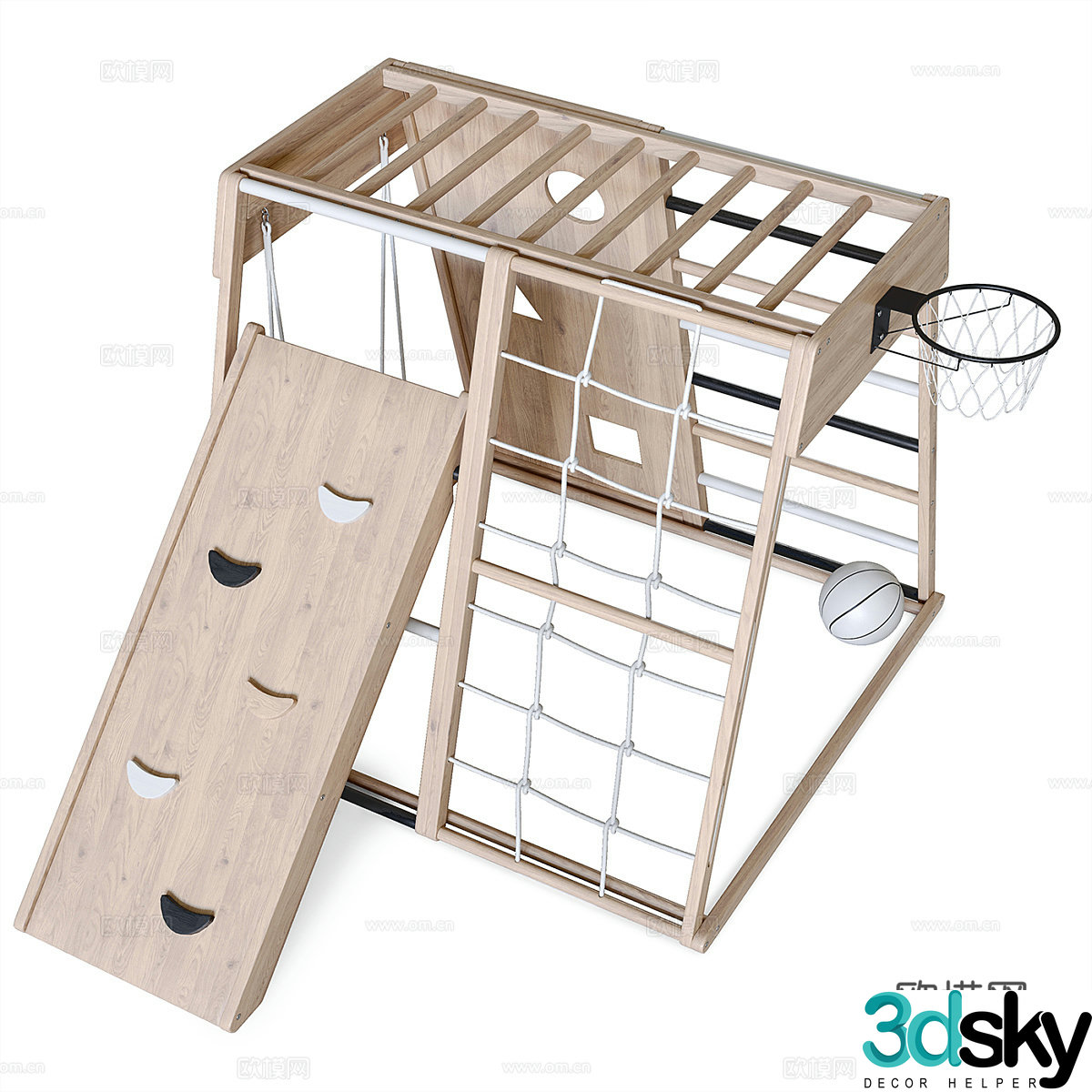 Modern children's play equipment 3d model