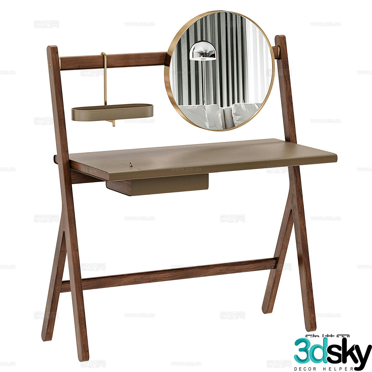 New Chinese Ren dressing table 3D model