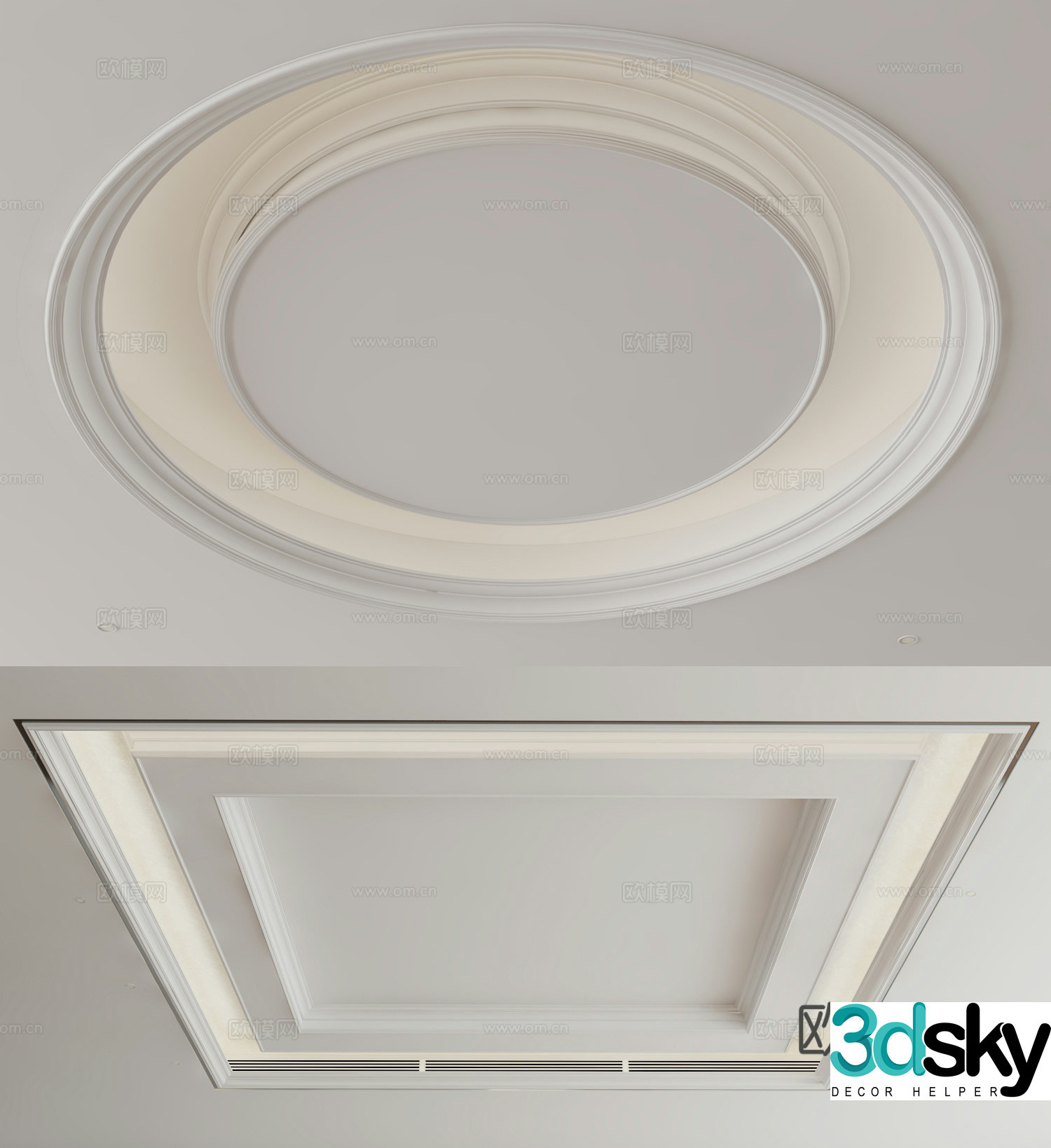 Modern ceiling 3d model