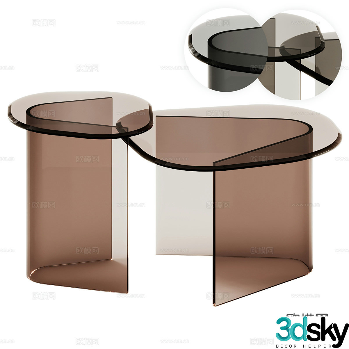 Modern Italian minimalist ROLF BENZ ONNO coffee table 3d model