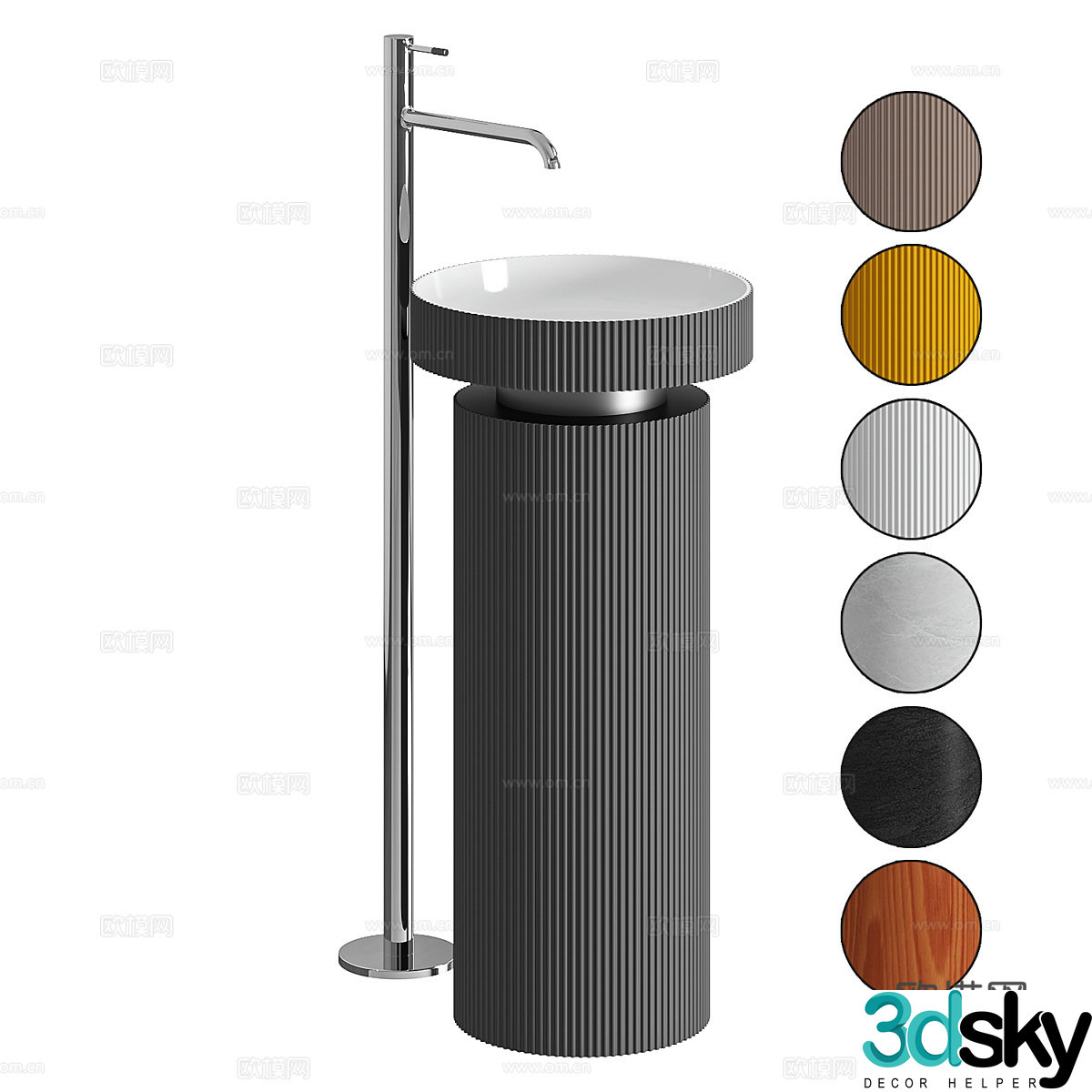 Modern light luxury sink 3D model