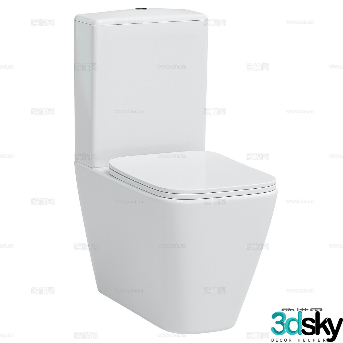 Modern floor-standing toilet 3d model