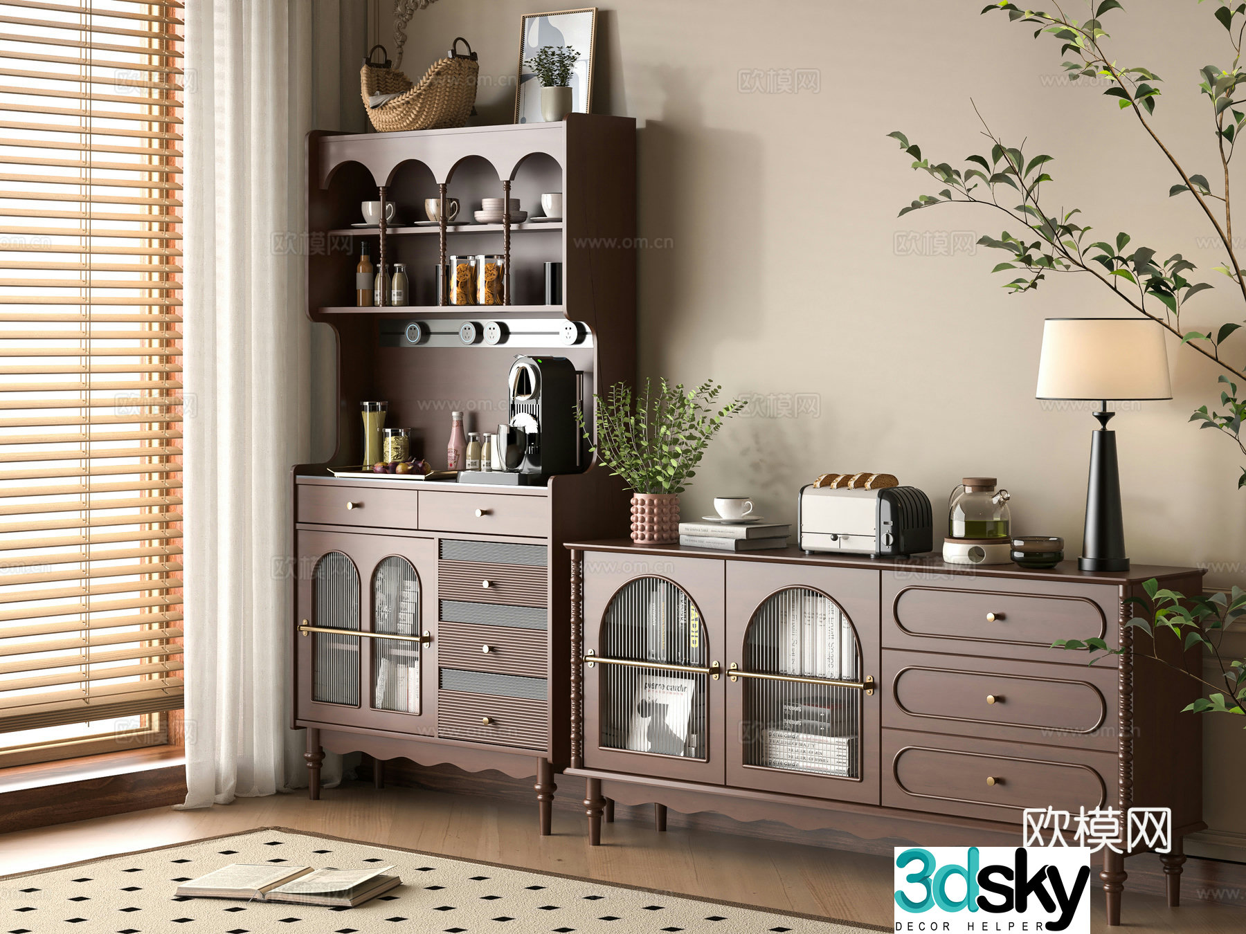Middle-aged sideboard 3D model