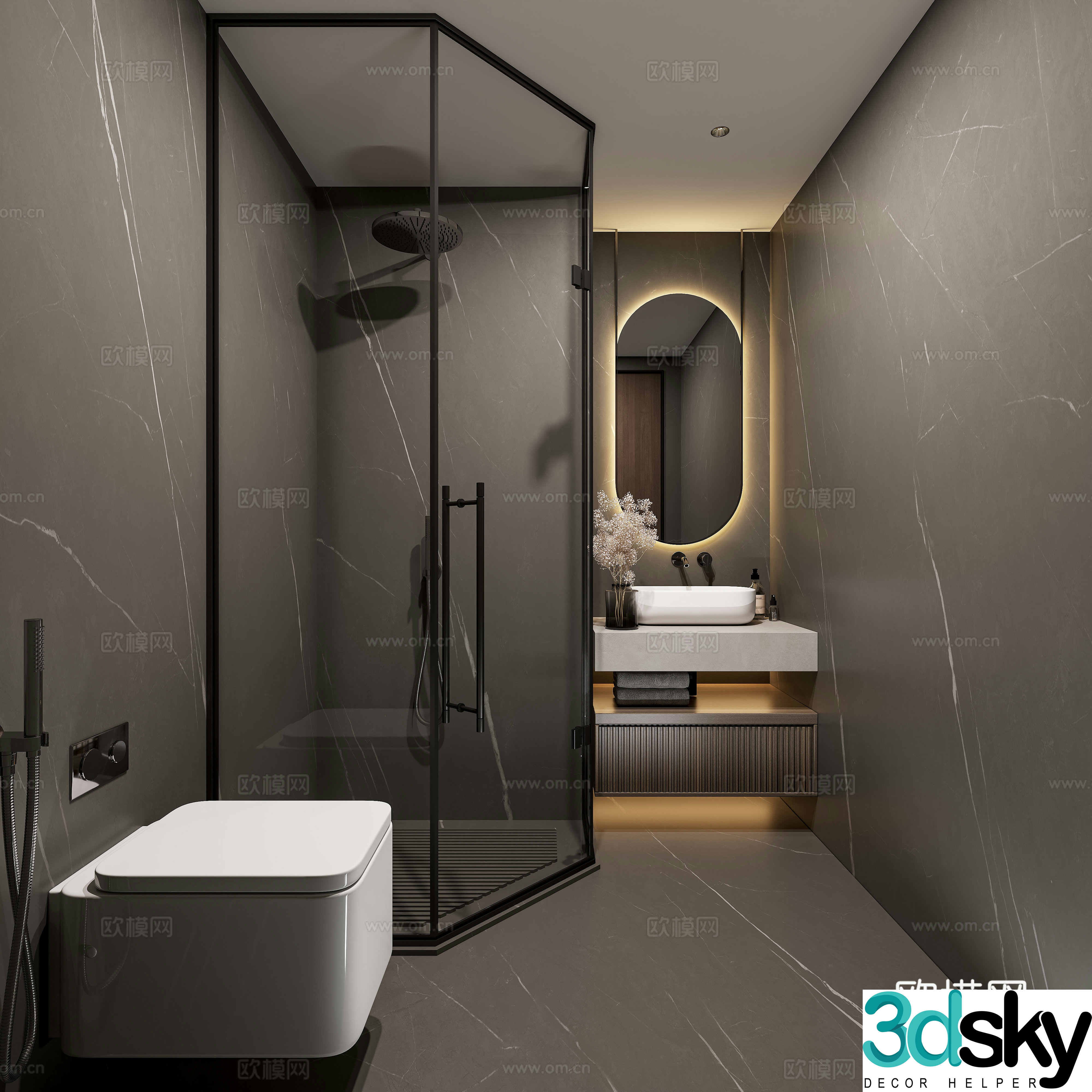 Modern bathroom 3d model
