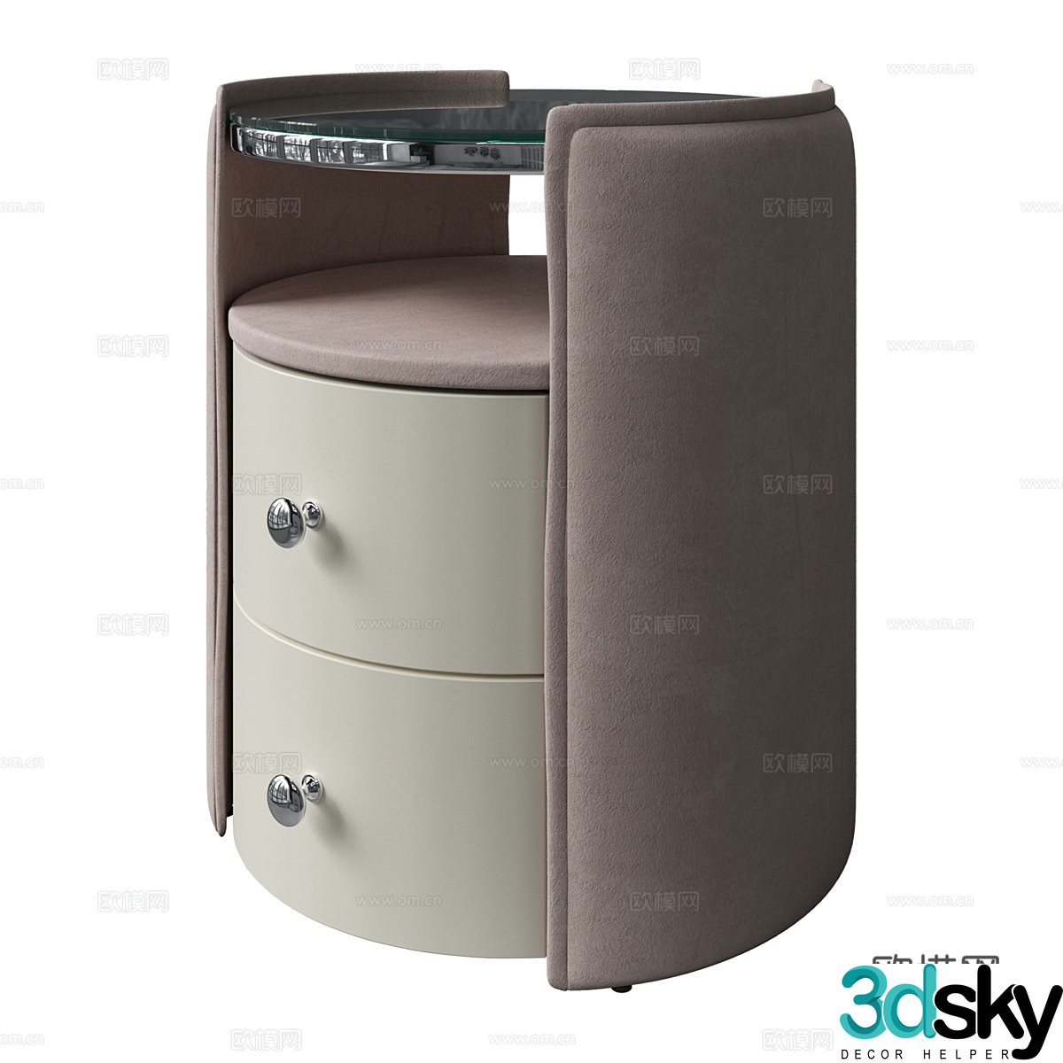 Modern simple bedside table bedside table simple bedside table 3d model