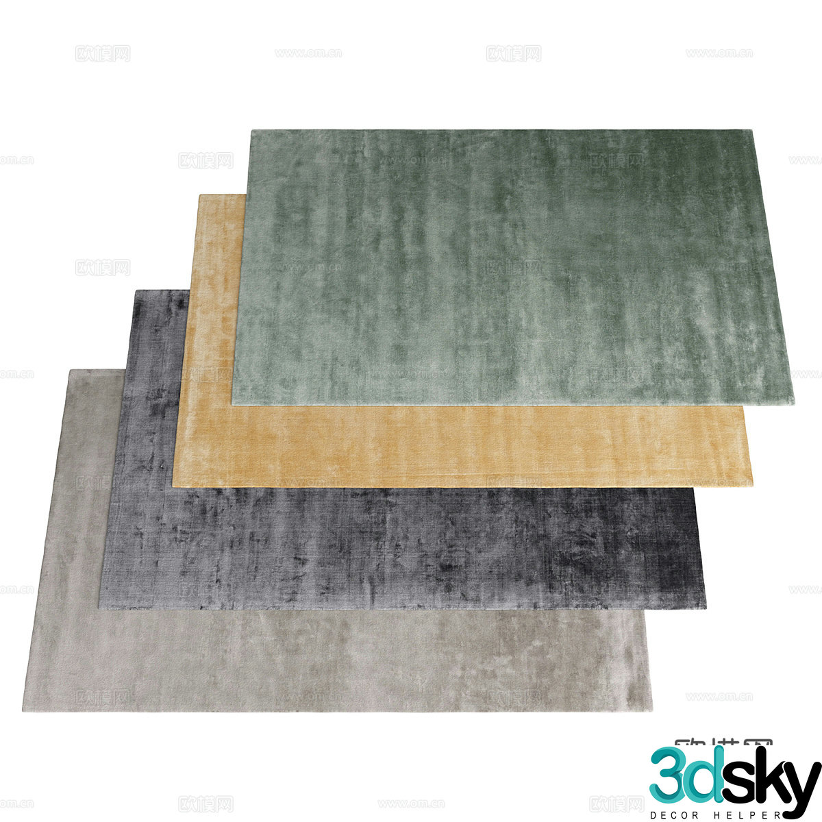New Chinese style fabric carpet 3D model