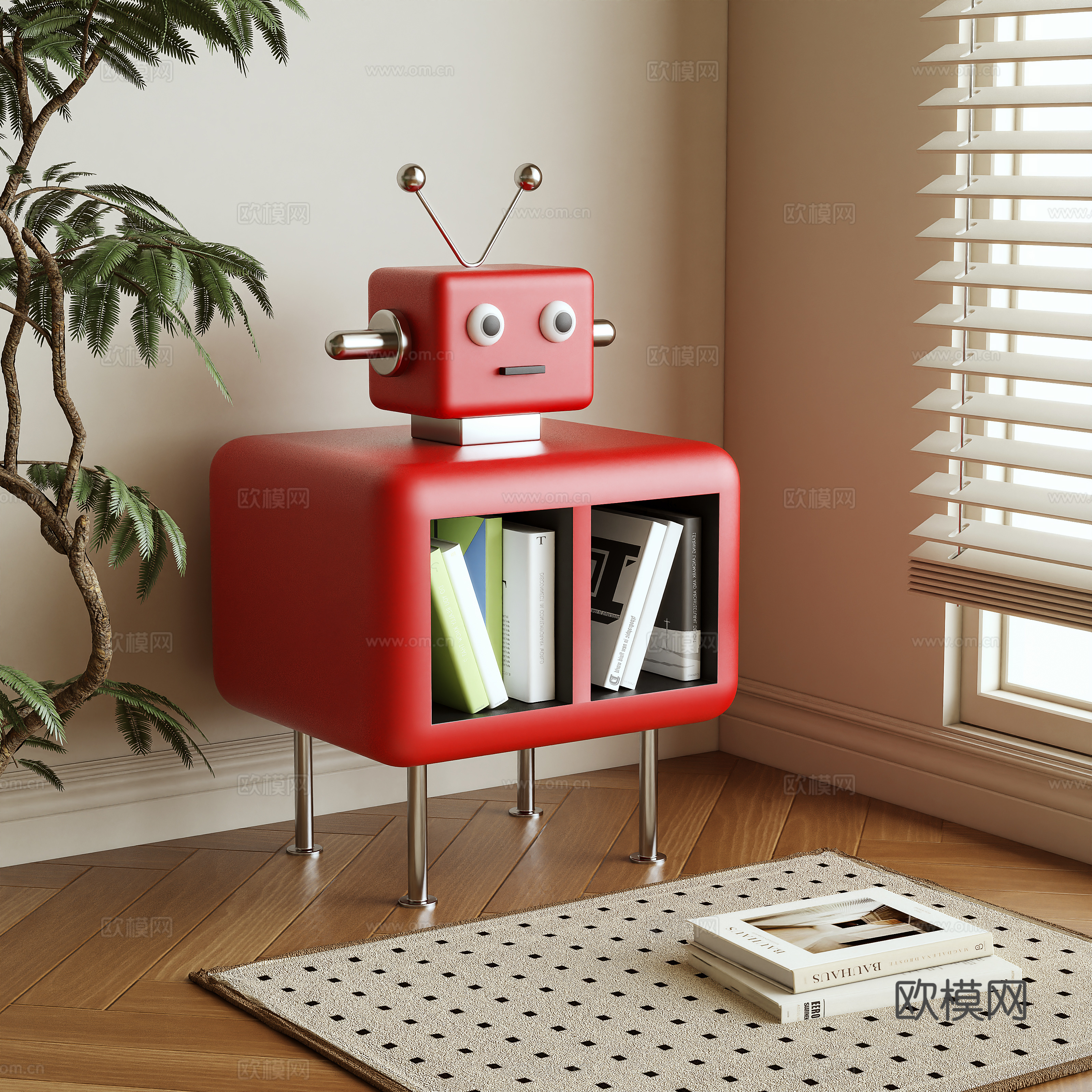 Modern bedside table robot 3d model