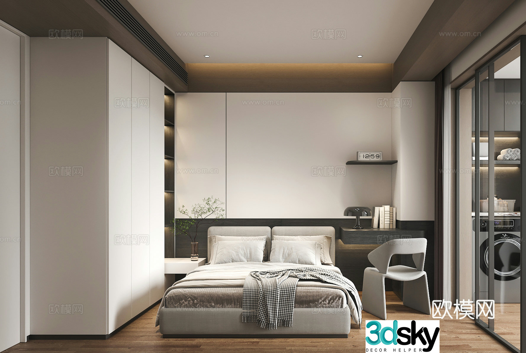 Modern bedroom 3d model