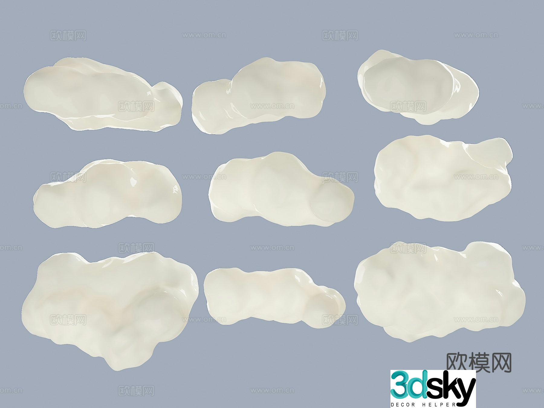 Modern cloud chandeliers Clouds Modern clouds Beauty Clouds Cloud Sculpture Clouds Spherical Clouds 3D Model