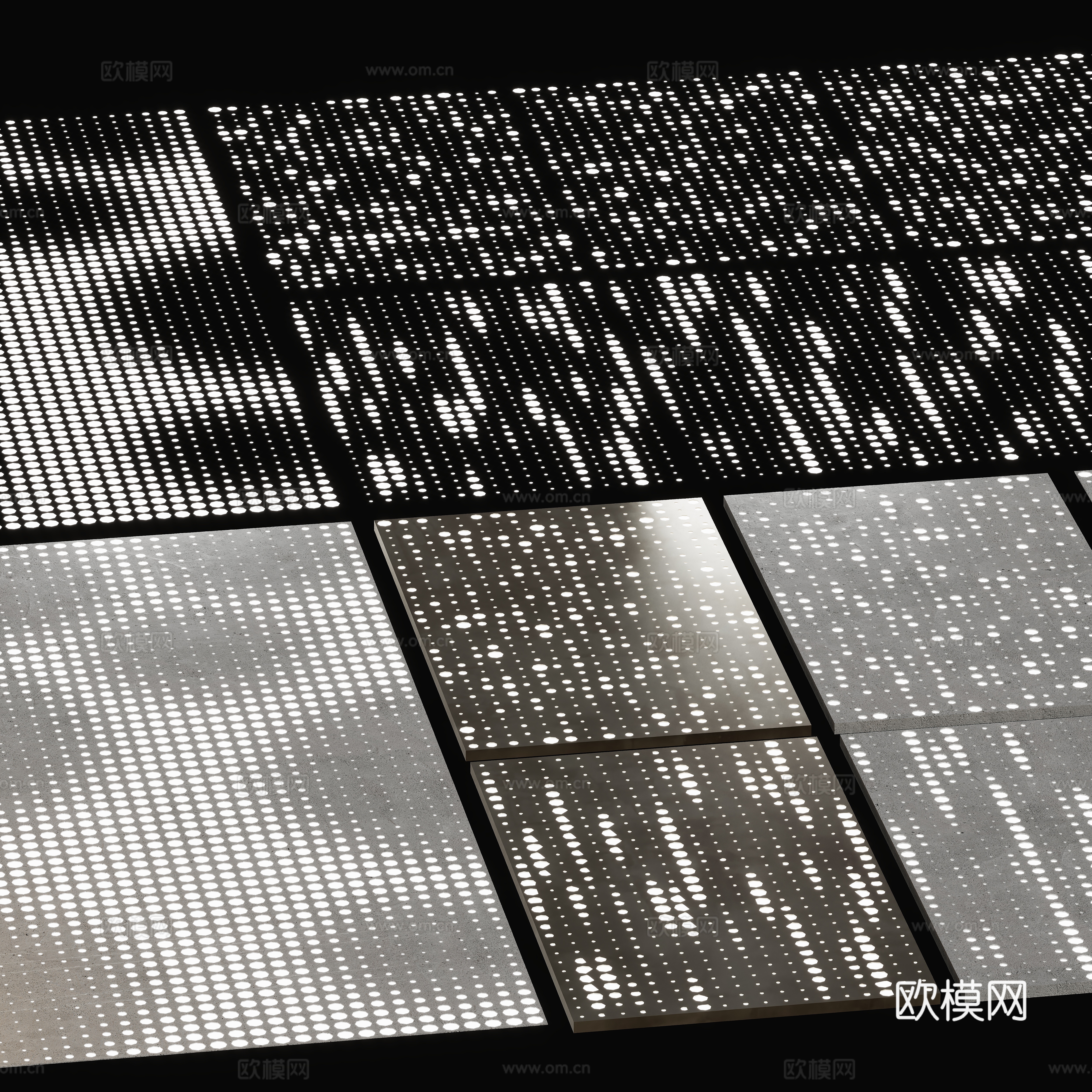 Gradient orifice plate random punching plate 3D model