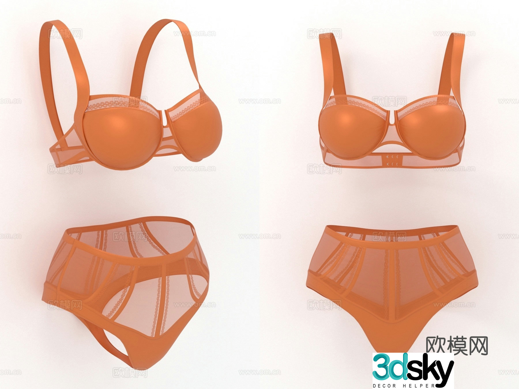 Women’s Underwear Panties Bra Bra Women’s Clothing Women’s 3D Model