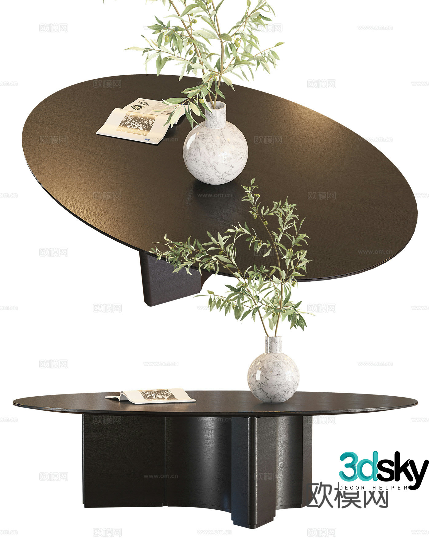 Modern coffee table 3d model