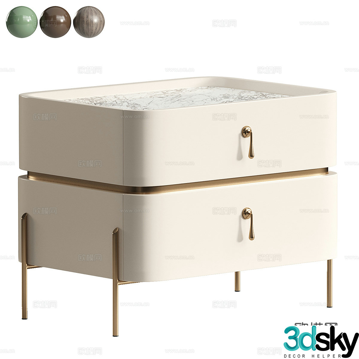 3d model of chest of drawers