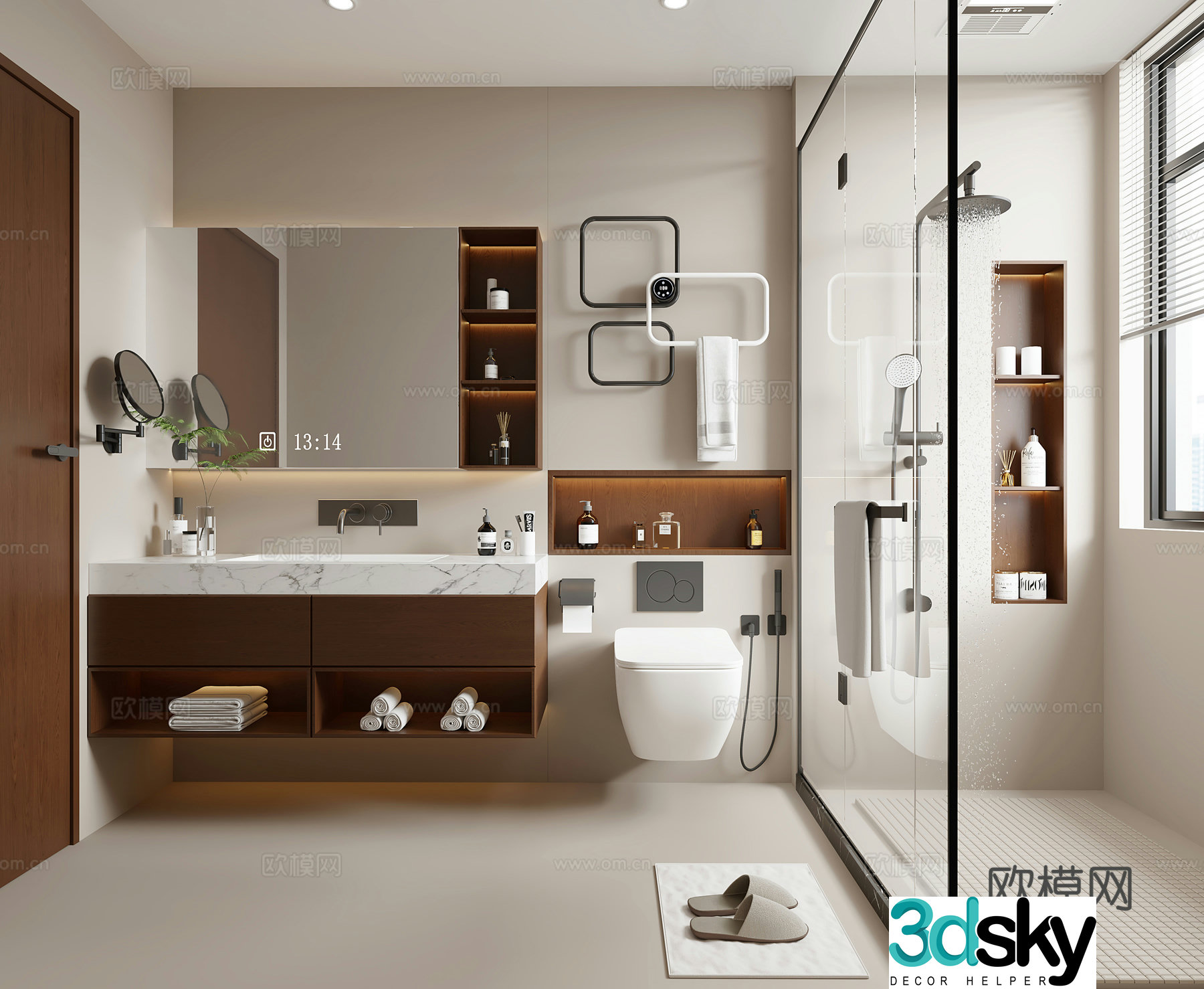 Wasabi Middle Style Bathroom 3D Model