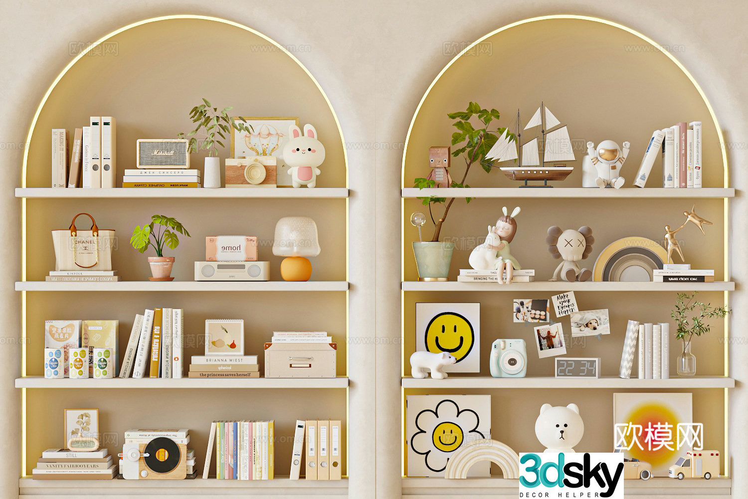 Modern cream style ornaments TV cabinet ornaments bedroom ornaments entrance ornaments 3D model