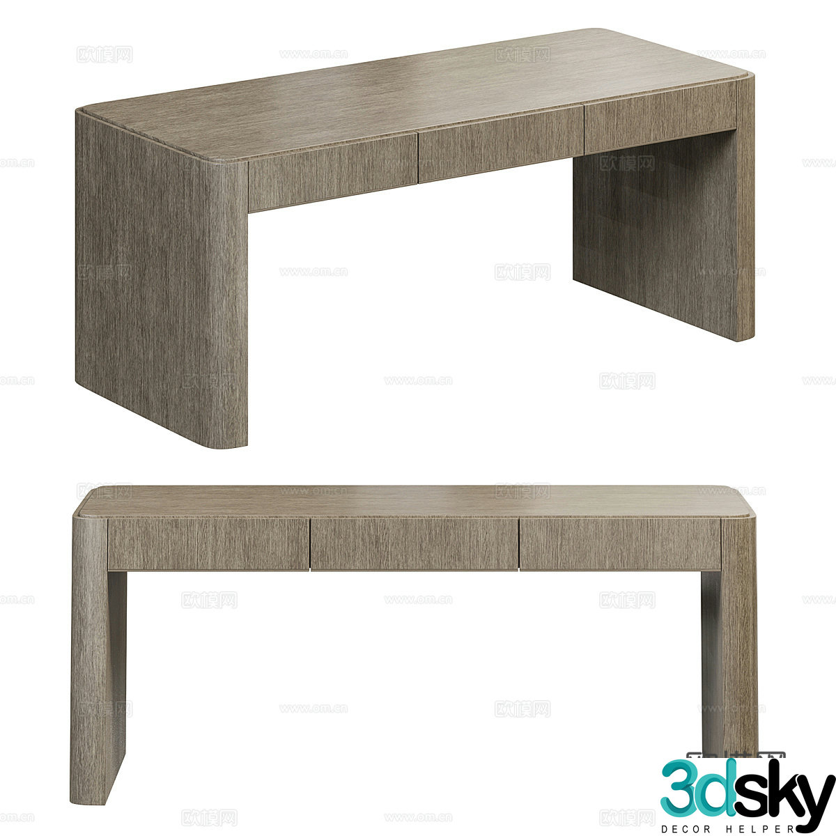 New Chinese style desk dressing table 3D model