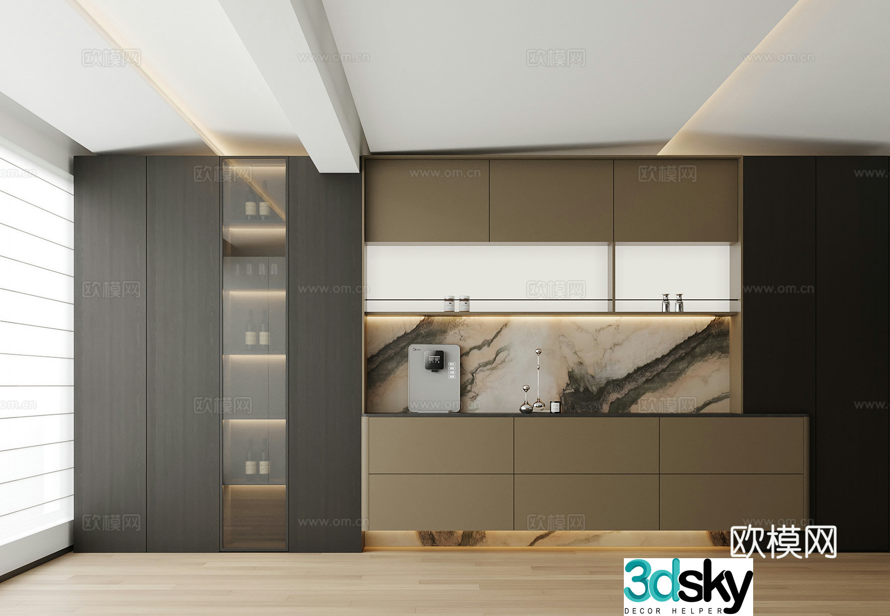 Modern Italian sideboard 3D model