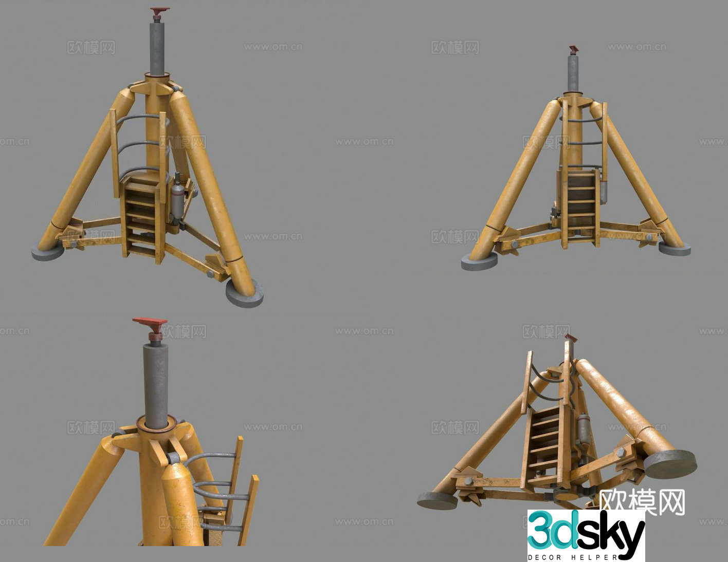 Infrared laser crane hook 3d model