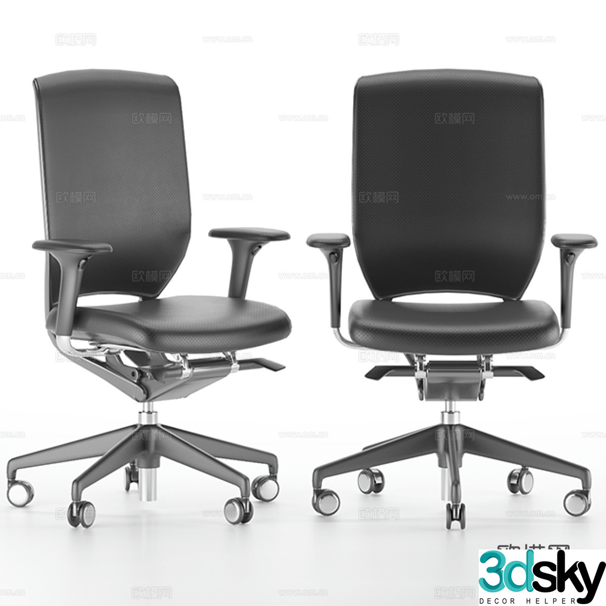 Leather office chair Leather office chair Boss chair E-sports chair Leisure chair Pullback chair 3d model
