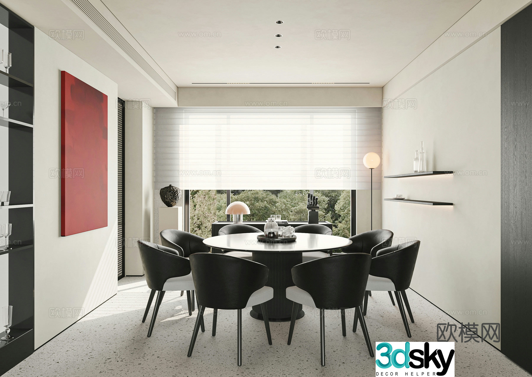 Modern Italian restaurant 3d model