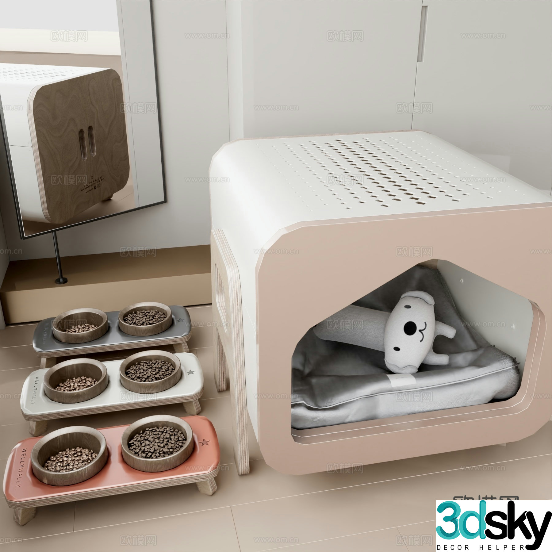 Pet supplies Pet nest Cat nest Dog nest Cat food bowl 3d model