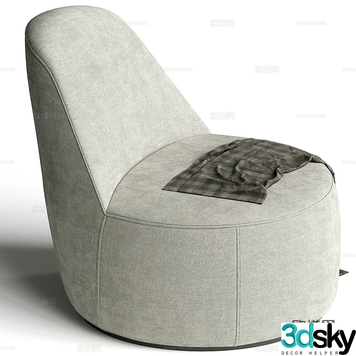 Fabric single sofa Fabric lazy sofa Fabric sofa chair Fabric sofa bed Fabric single chair 3D model