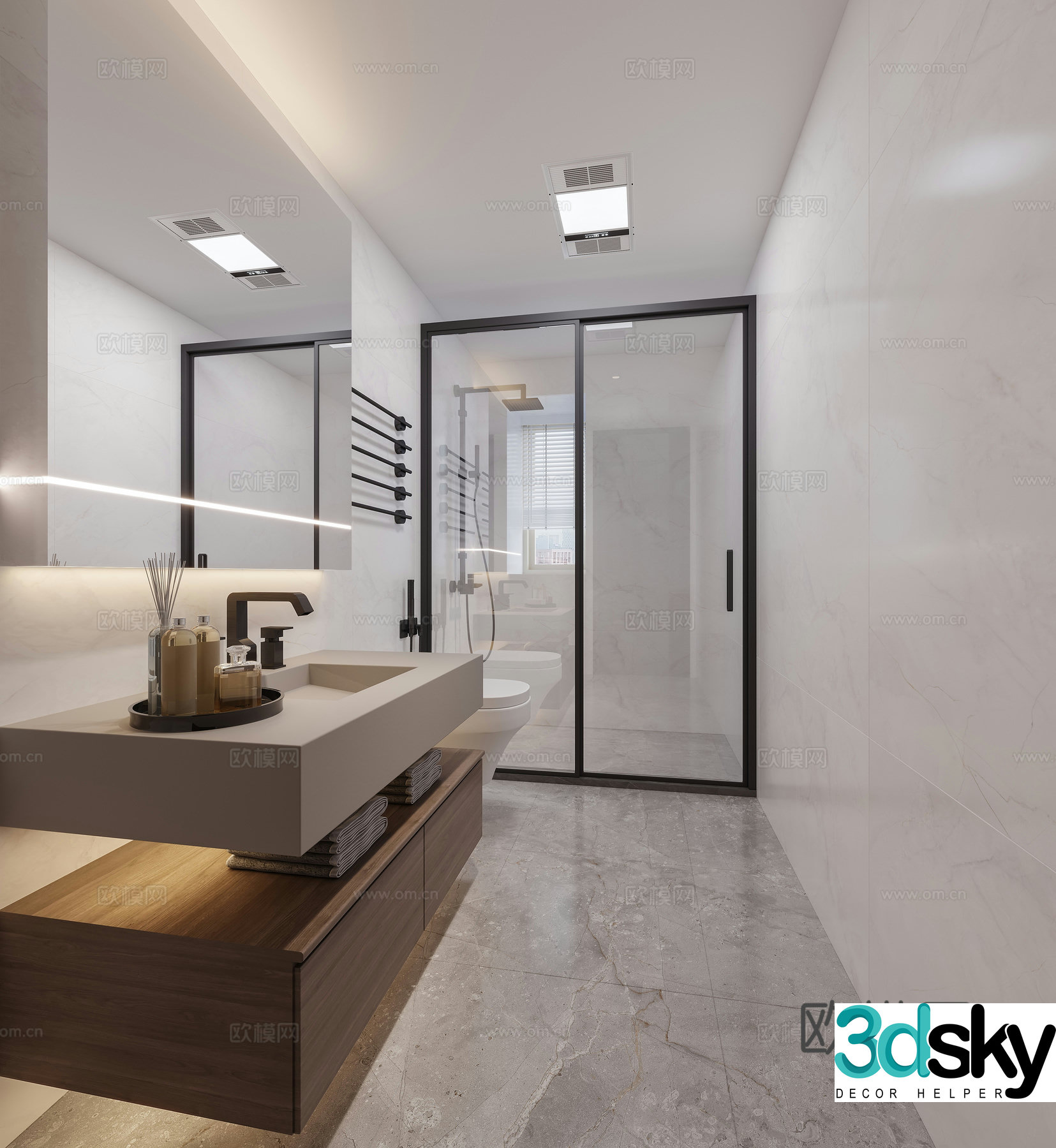 New Chinese bathroom 3D model