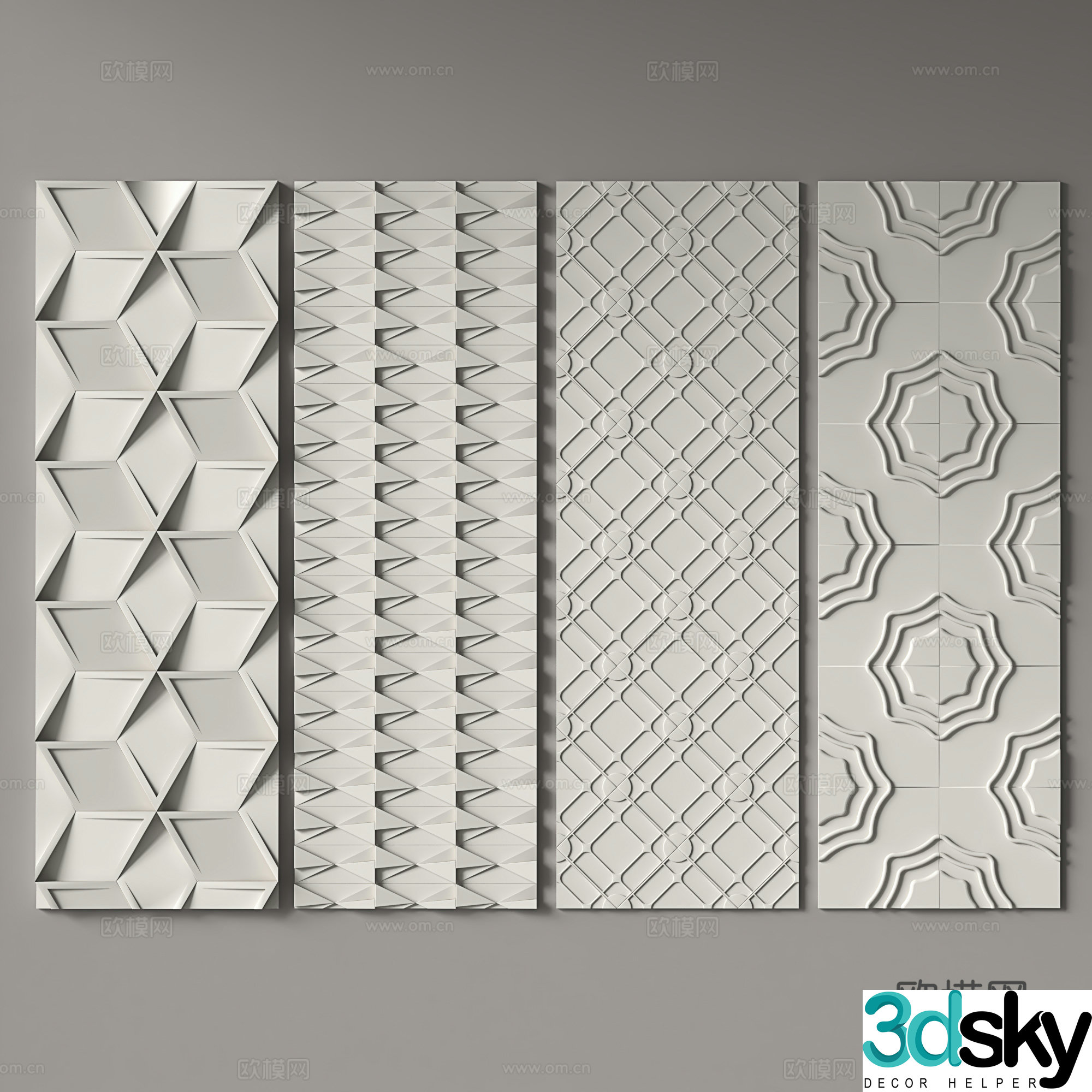 Modern modeling background wall panel decorative wall panel wall panel wall panel wall panel three-dimensional wall panel 3d model