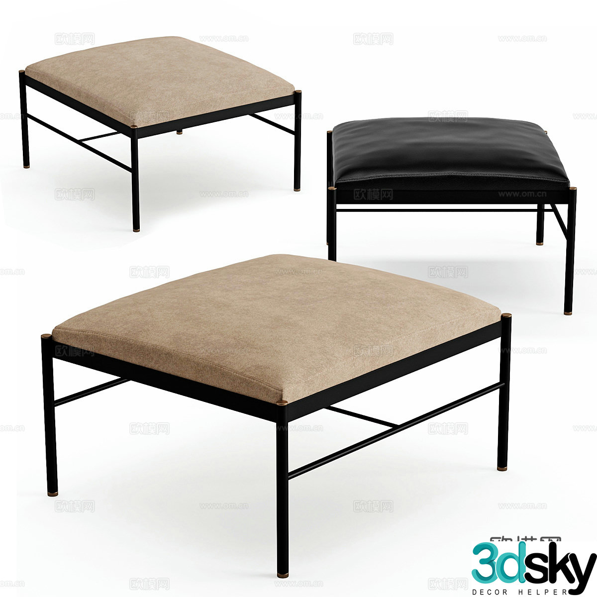 Sofa stool 3d model