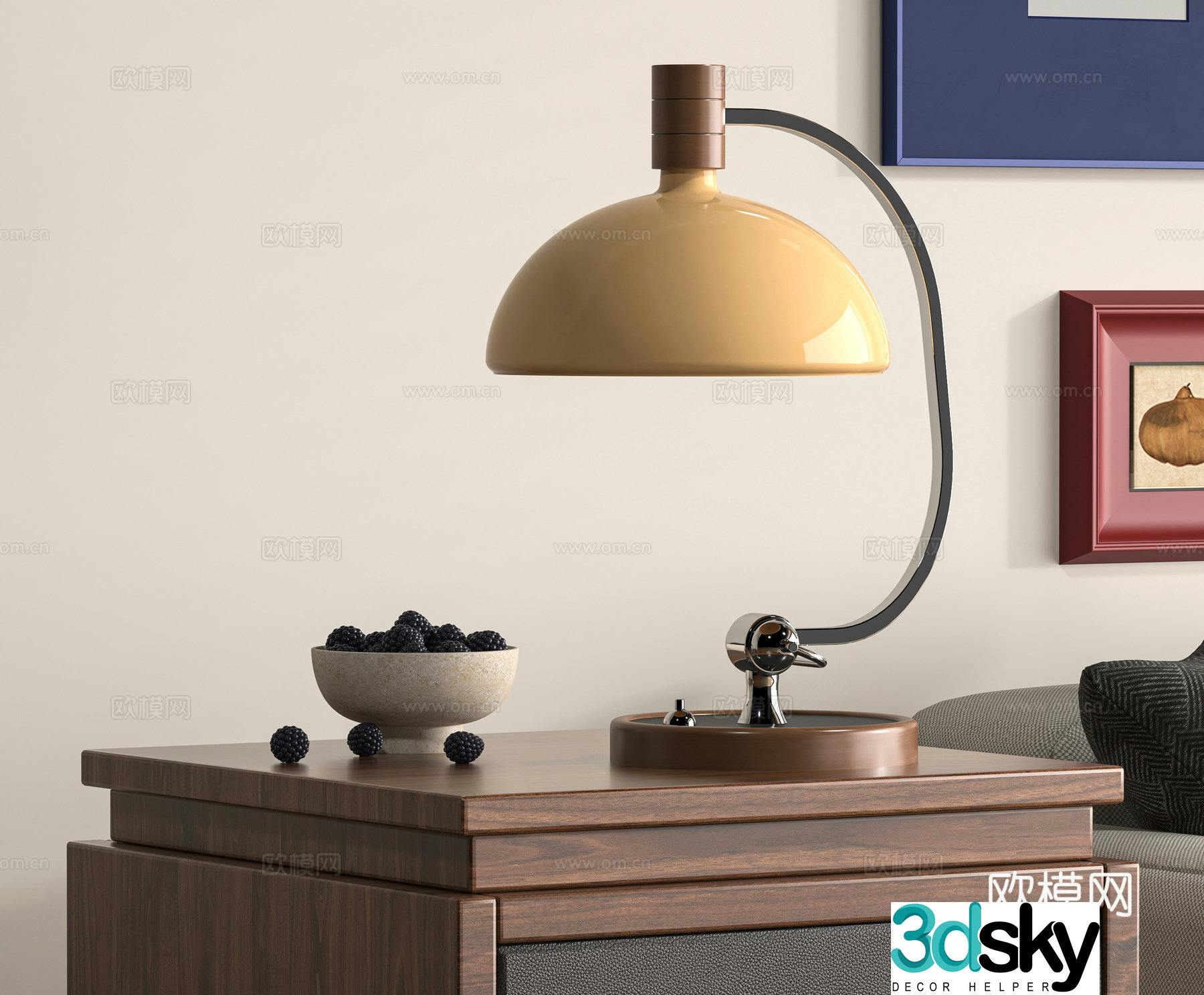 Modern desk lamp 3d model