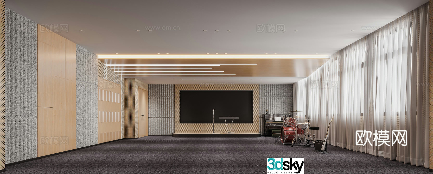 Modern studio 3d model