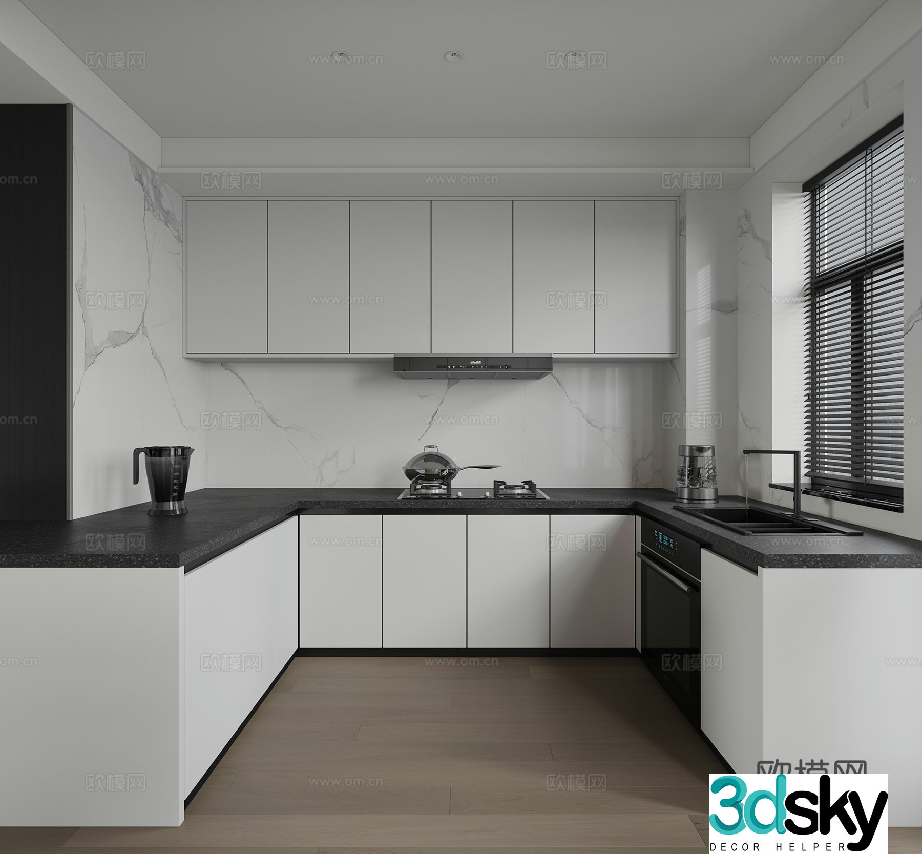 Modern kitchen 3d model