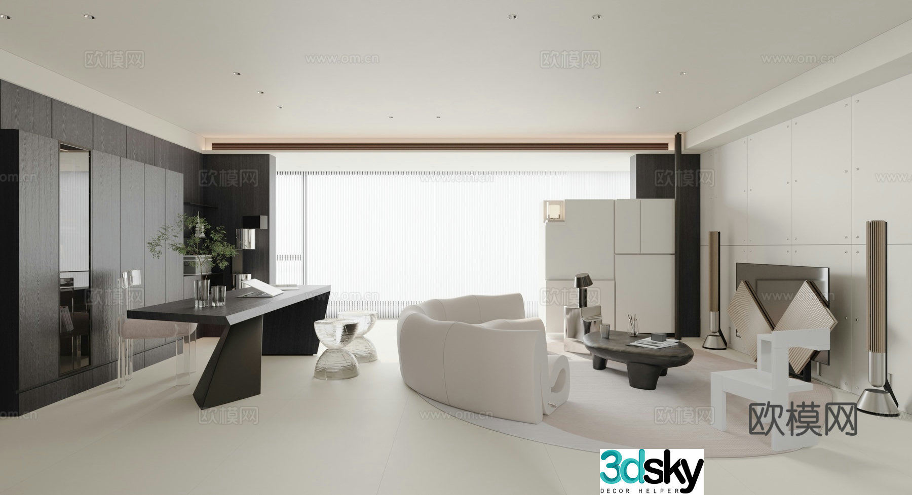 Modern living room 3d model