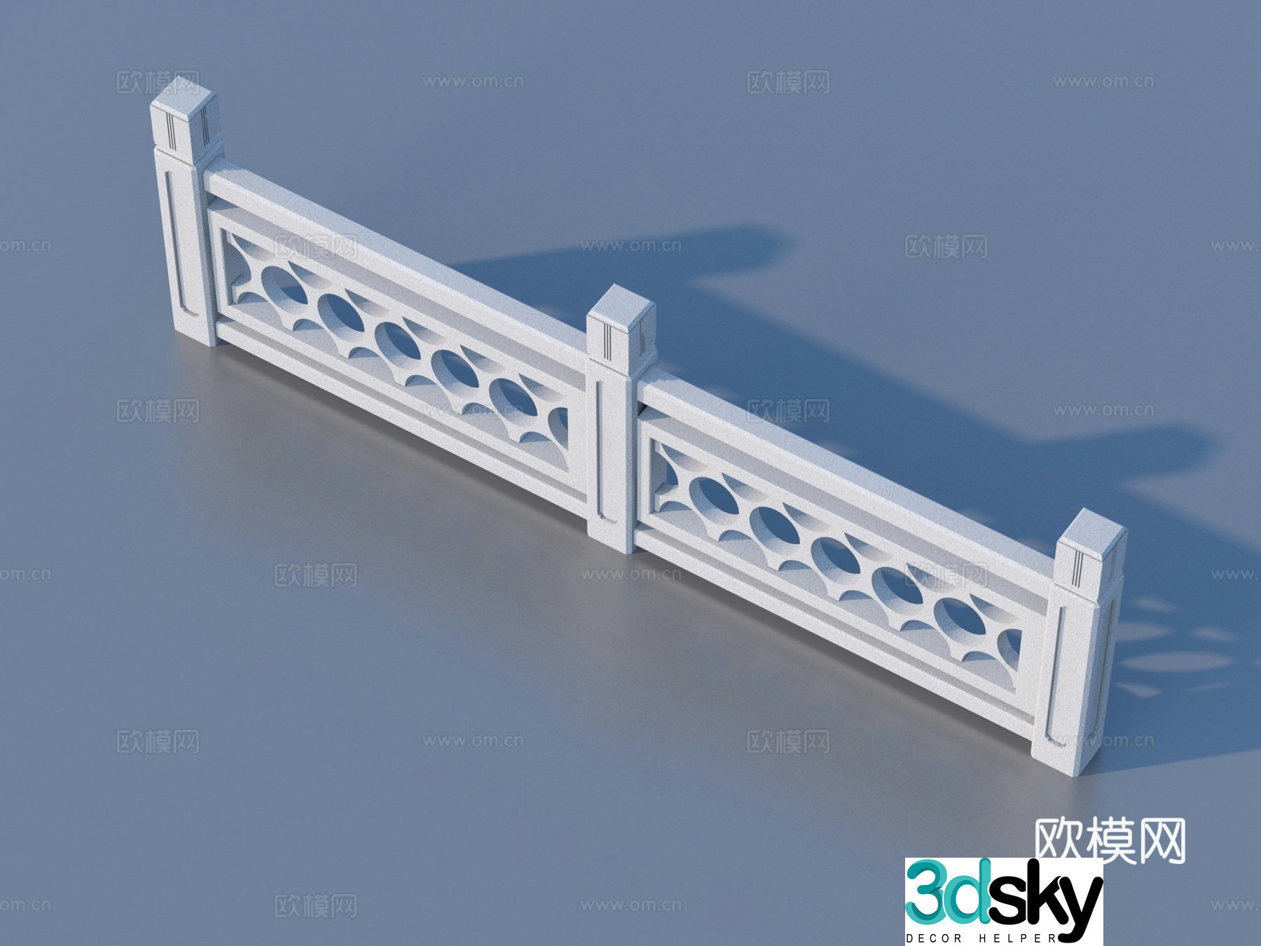 Fence Guardrail Railing 3d Model