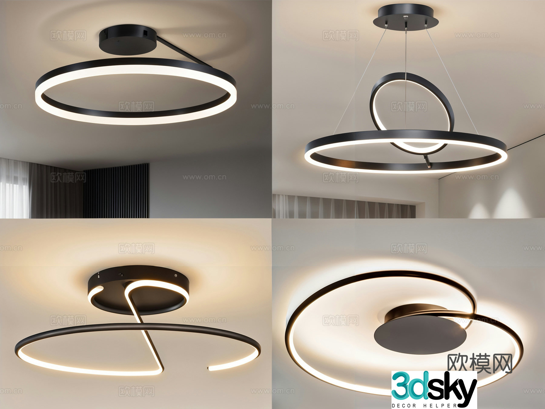 Modern ceiling light Decorative light 3d model