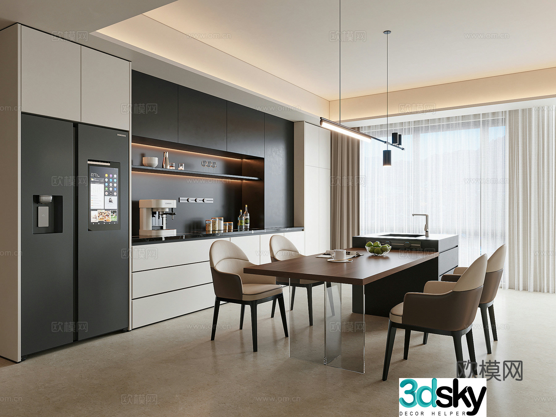 Modern restaurant 3d model