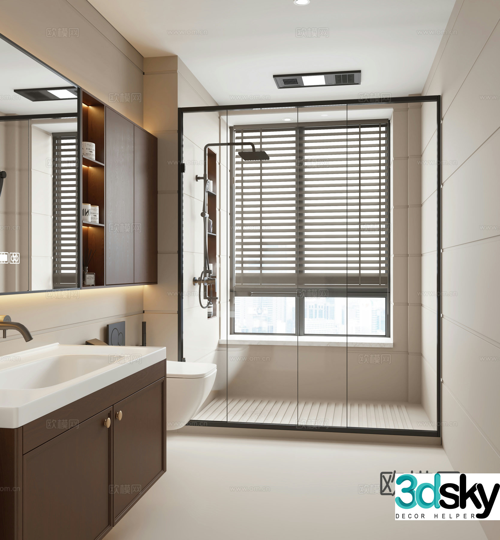 Wasabi Middle Style Bathroom 3D Model