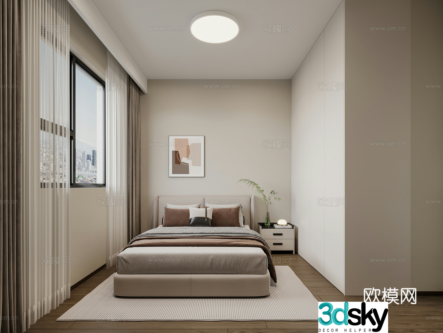 Modern bedroom 3d model