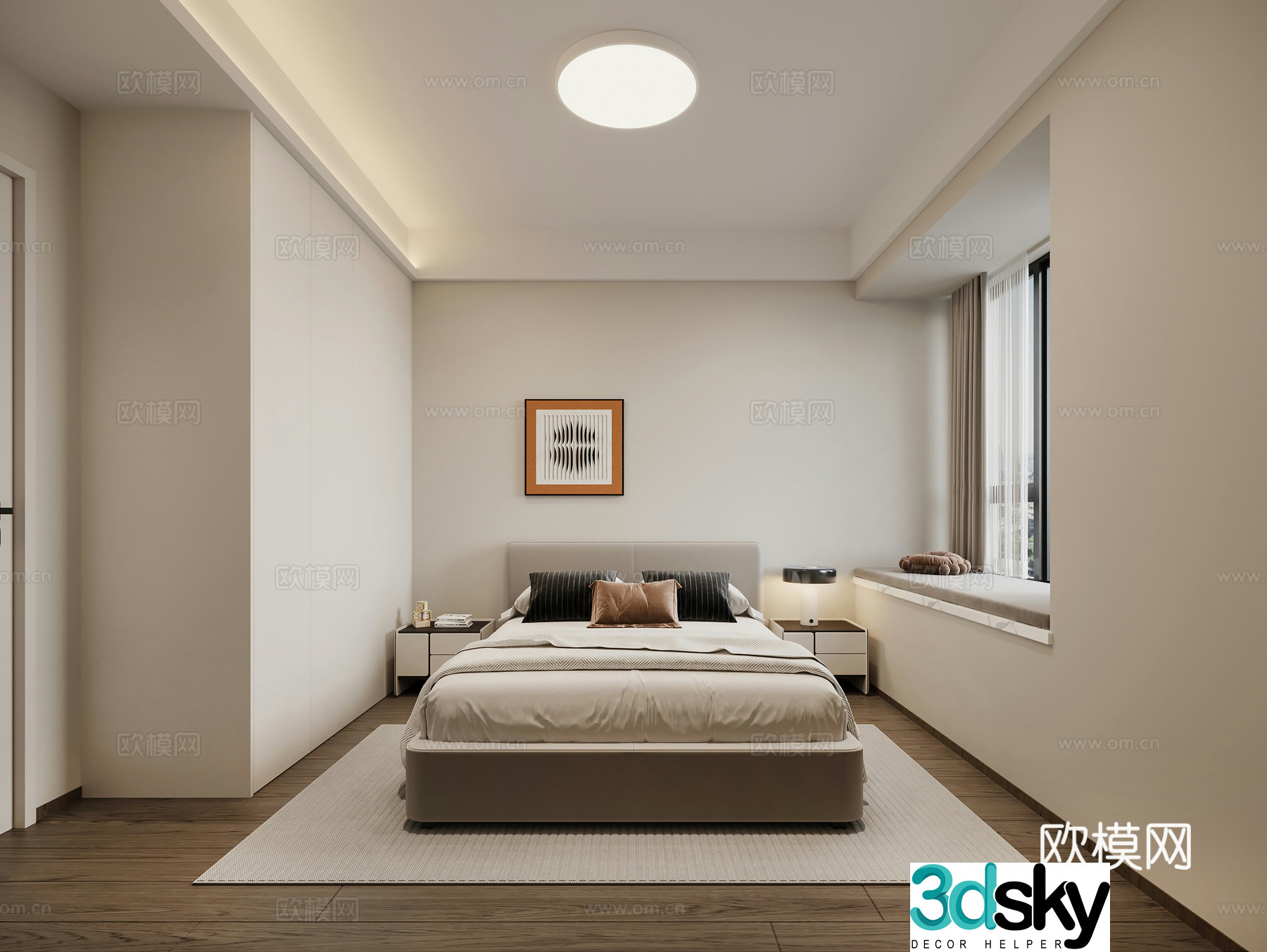 Modern bedroom 3d model
