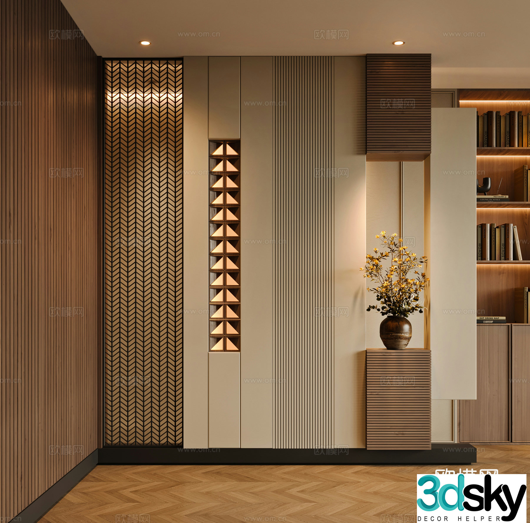 Middle-aged style entrance 3D model