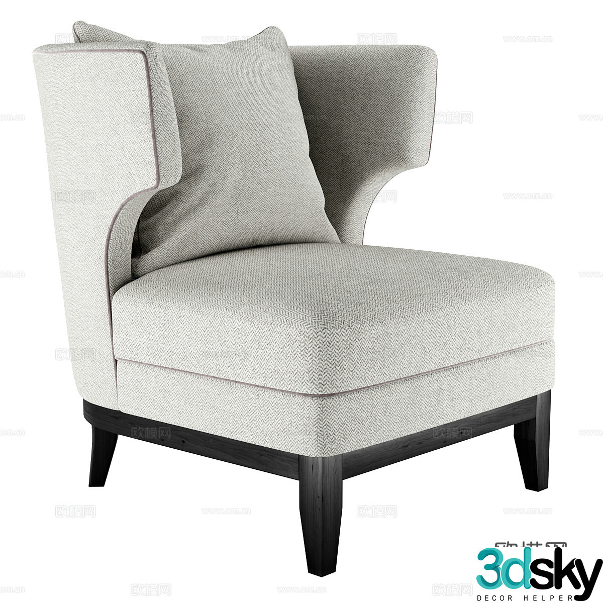 Fabric single sofa Fabric single chair Fabric casual chair Fabric backrest chair Fabric sofa chair 3D model