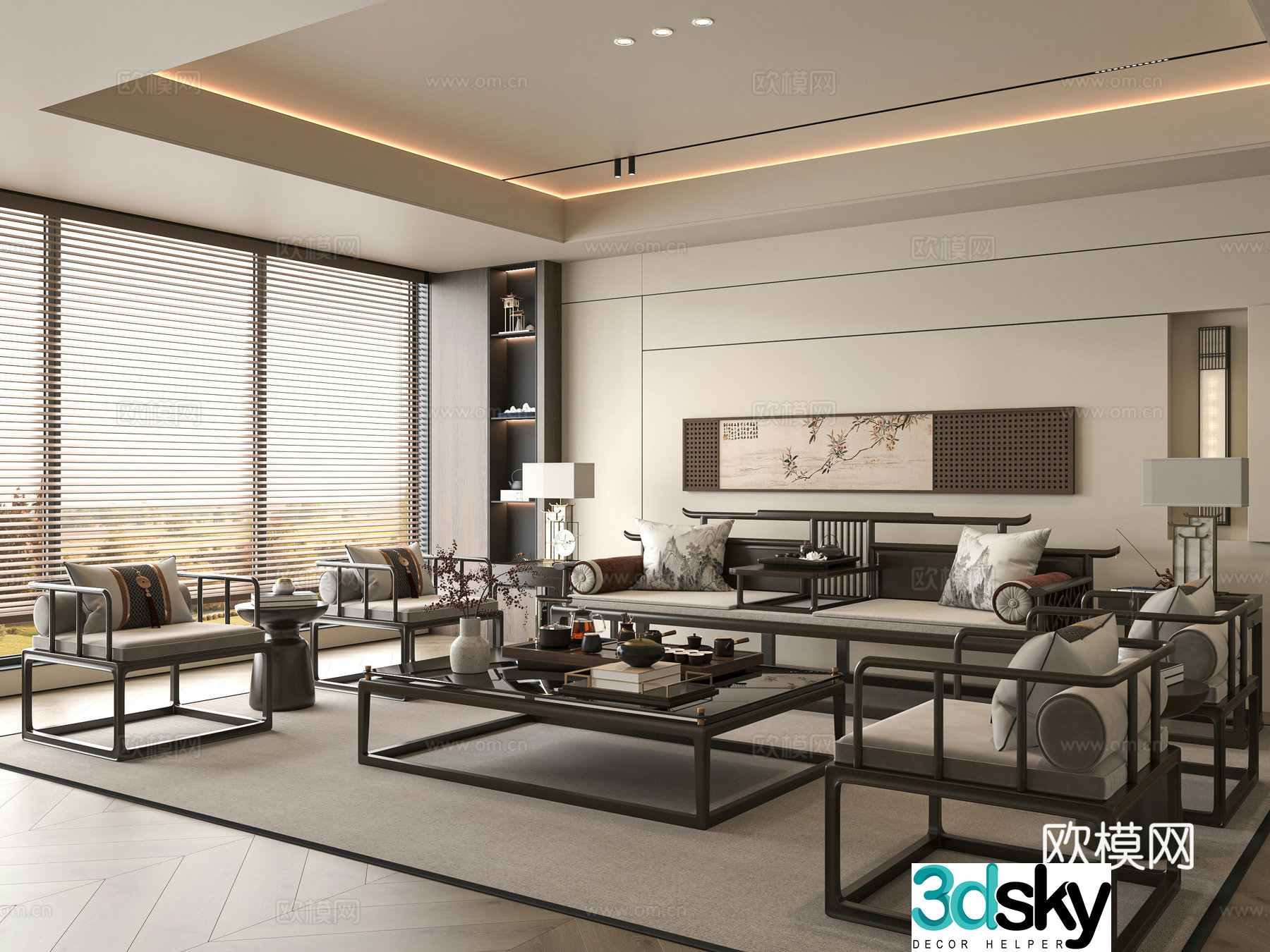 New Chinese living room 3D model