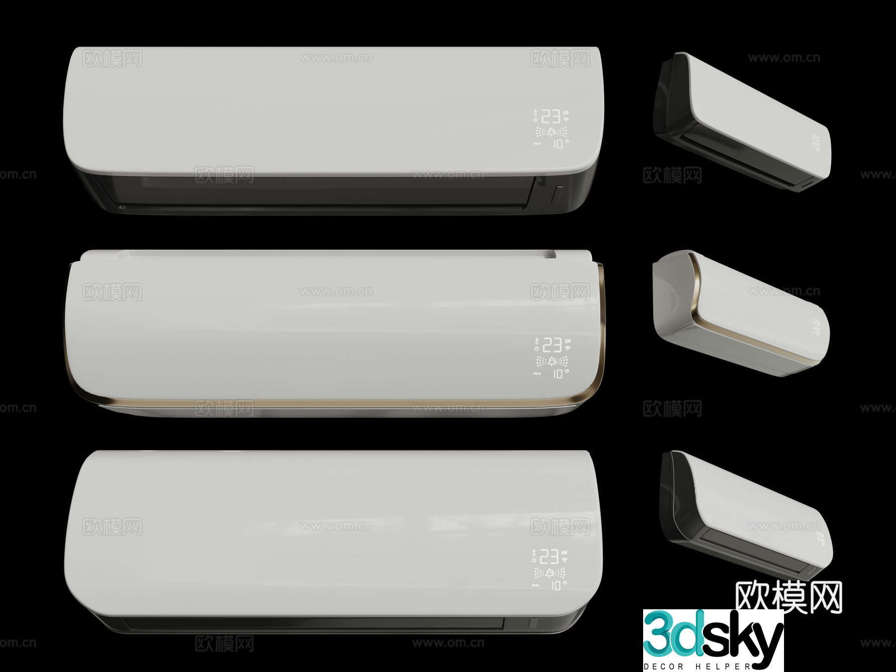 Modern air conditioner wall-mounted air conditioner indoor air conditioner 3D model