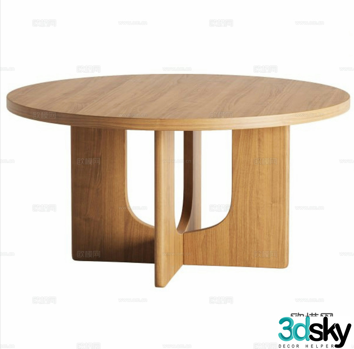 Solid wood dining table Wooden dining table Wooden round table Solid wood round table Garden dining table Outdoor round table Solid wood 3D model