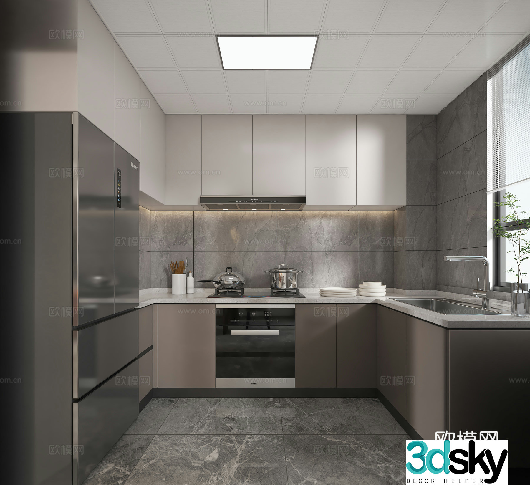 Modern kitchen 3d model