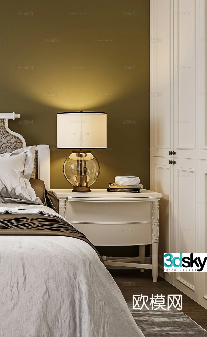Middle-aged girl room 3d model