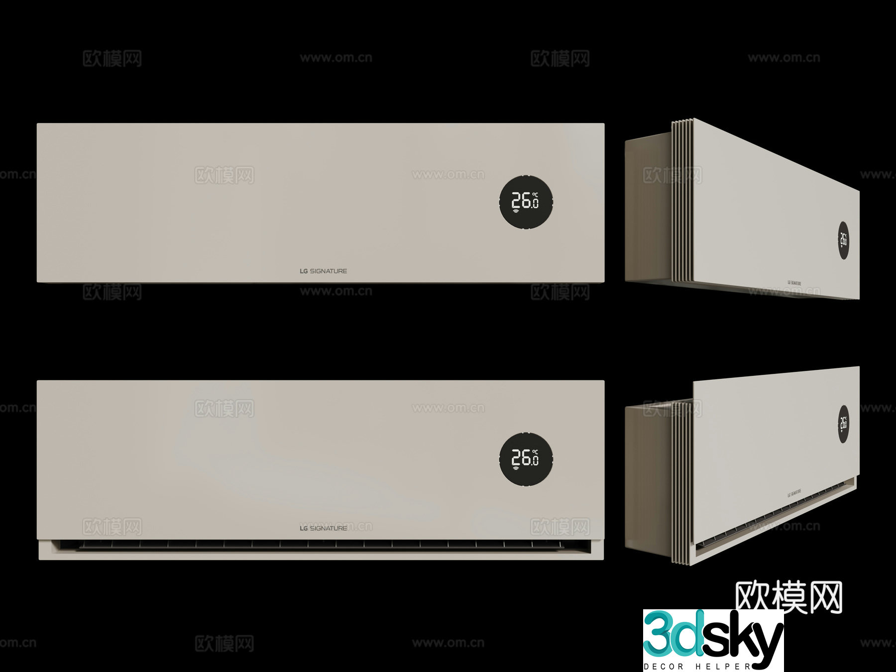 Modern air conditioner wall-mounted air conditioner indoor air conditioner 3D model