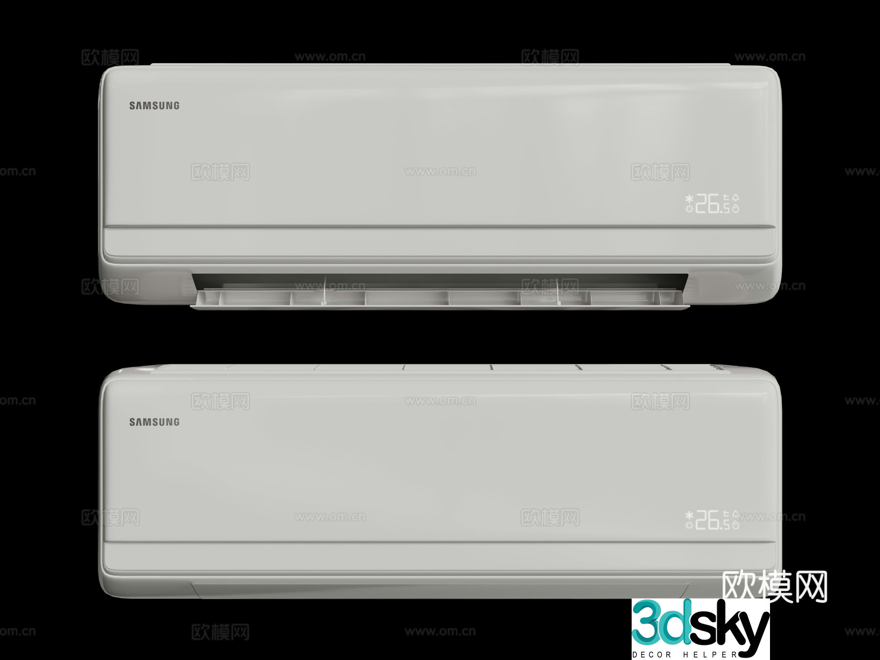 Modern air conditioner wall-mounted air conditioner indoor air conditioner 3D model